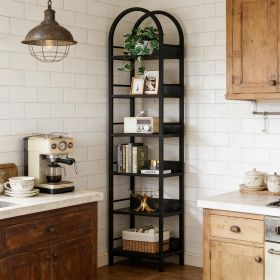 Versatility Display Shelf,Compact Bookshelf,Arched Corner Bookcase