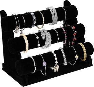 Velvet Bracelet Holder with 3 Tier Rack