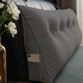 Triangle Reading Cushion With A Button-grey (Option: 200cm)